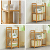 3/4/5 Tier Bamboo Wood Ladder Storage Display Unit Plant Flower Book Shelf Rack