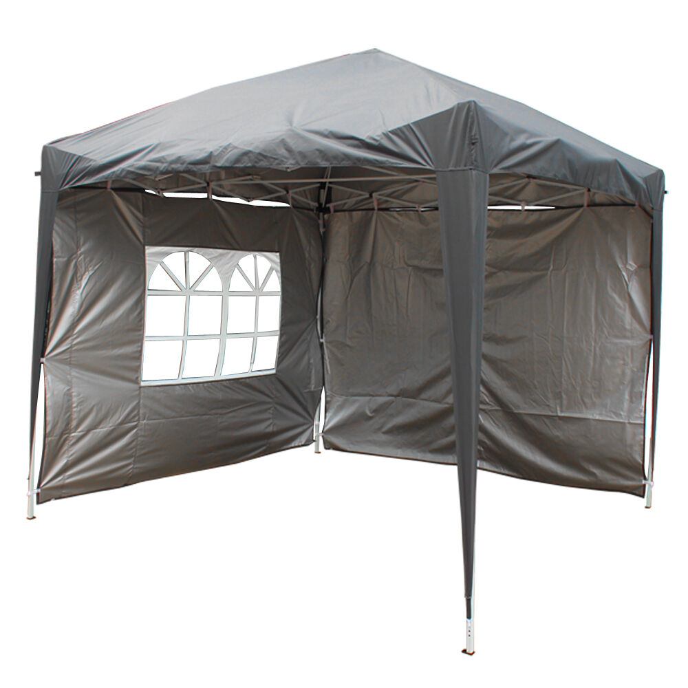 2x2m Pop Up Gazebo Marquee Outdoor Garden Party Tent Canopy 4 Side Panels New