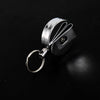 2X Recoil Extendable Metal Wire 65cm Key Chain Ring Clip Pull Keyring Retracting