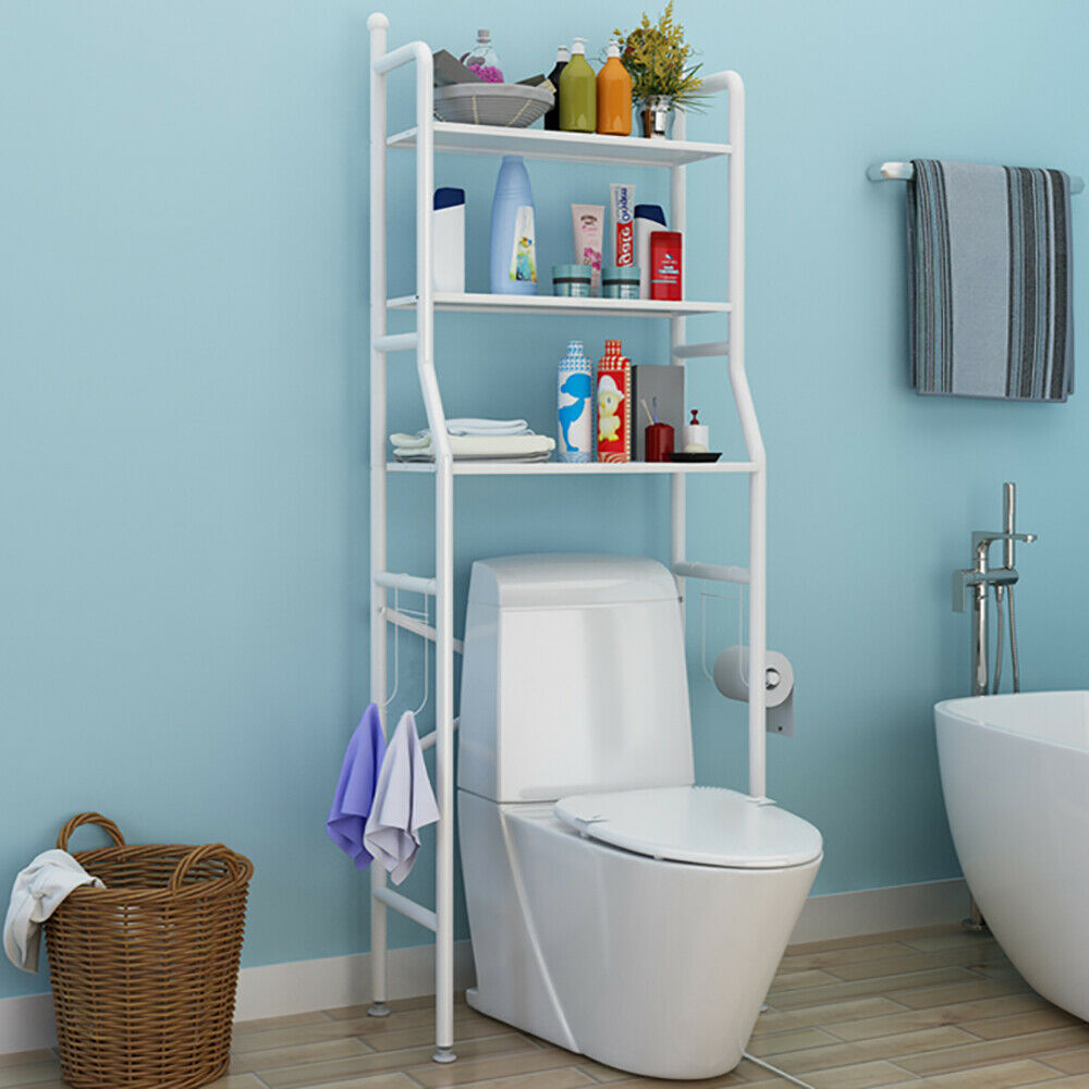 3 Tier Bathroom Shelf Over Toilet Storage Rack Laundry Shelf Unit Organizer Rack