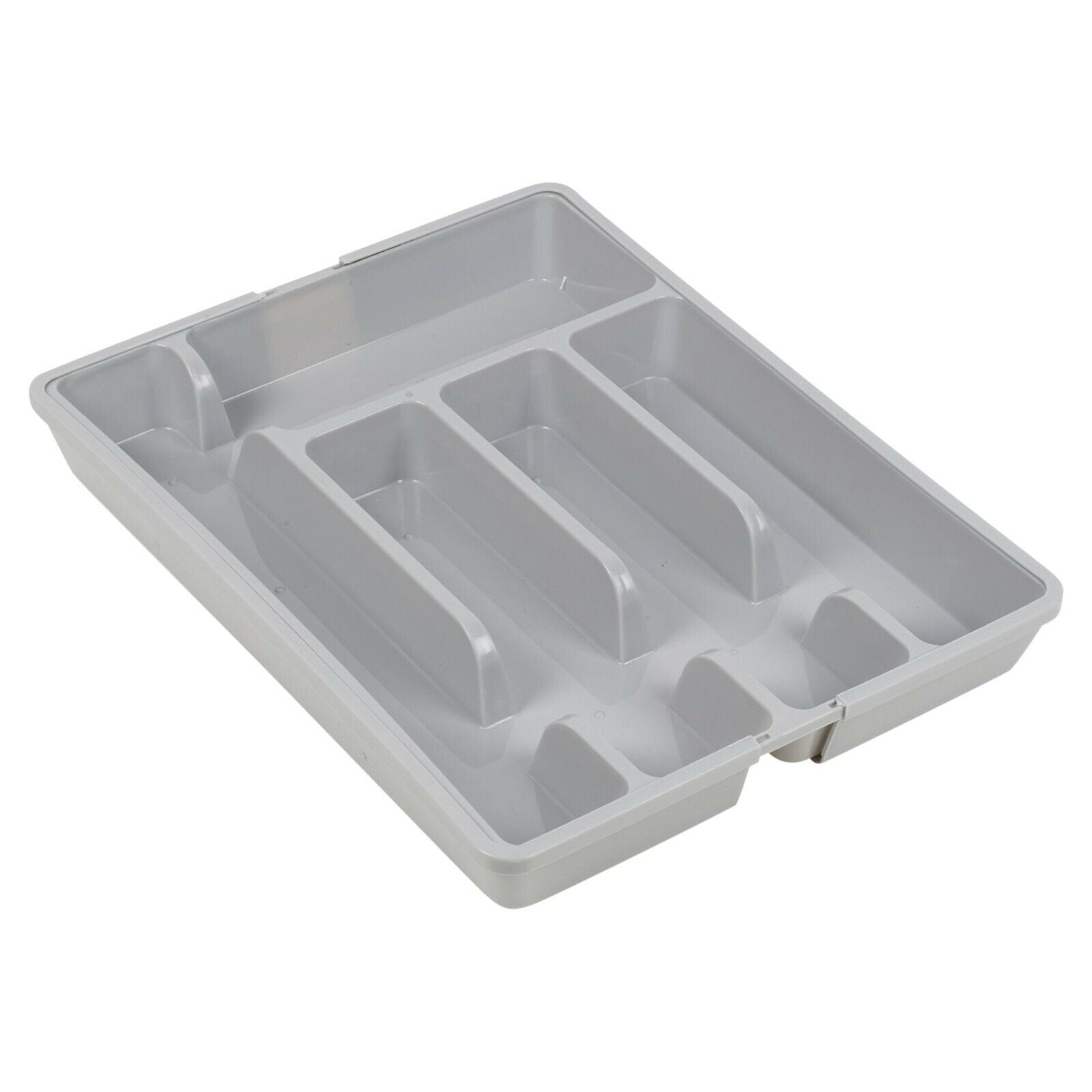 XL Extendable Plastic Kitchen Cutlery Drawer Utensil Organiser Storage Tray Unit