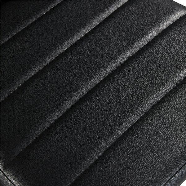 2Pcs Modern Dining Chairs Padded Seat Faux Leather with Metal Legs Kitchen Black