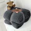 LUXURY TEDDY FLEECE POPCORN THROW OVER FOR SOFA BED BLANKET TRAVEL WARM & COSY