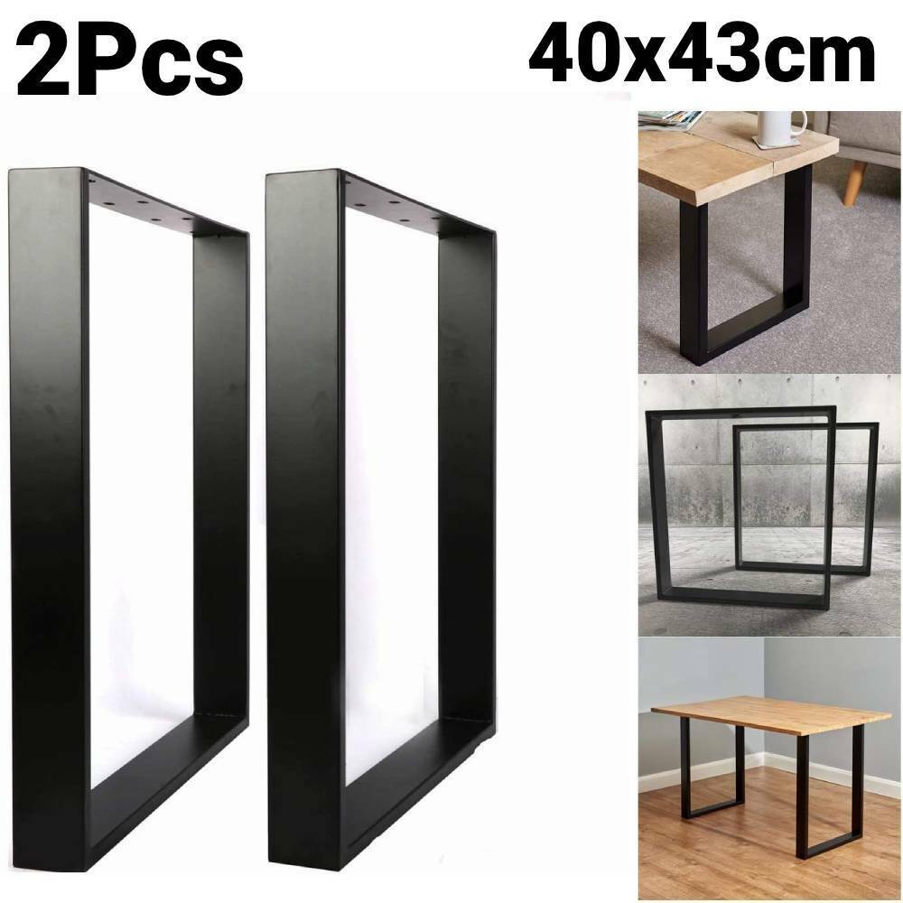 2x Table Legs Industrial Metal Steel for Bench/Coffee Table/Side Table Support