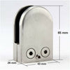 4/8/12X 304 Glass Clamp Clip Stainless Steel Flat Back Bracket Fr Stair Handrail