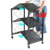 3/4/5 Tier Folding Kitchen Storage Rack Shelving Office Home Unit Display Stand