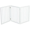 3 Panel Dog Gate Pet Cat Fence Safety Barrier Divider Freestanding Doorway White