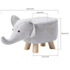 Elephant Animal Ottomans Footstools Padded Cushion Stool Rest Children Toy Gift