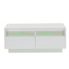 LED Light High Gloss Coffee Table Storage Shelf and 4 Drawers Home Living Room