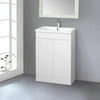 600mm Bathroom Vanity Unit Basin Sink Storage Floor Standing Cabinet Gloss White