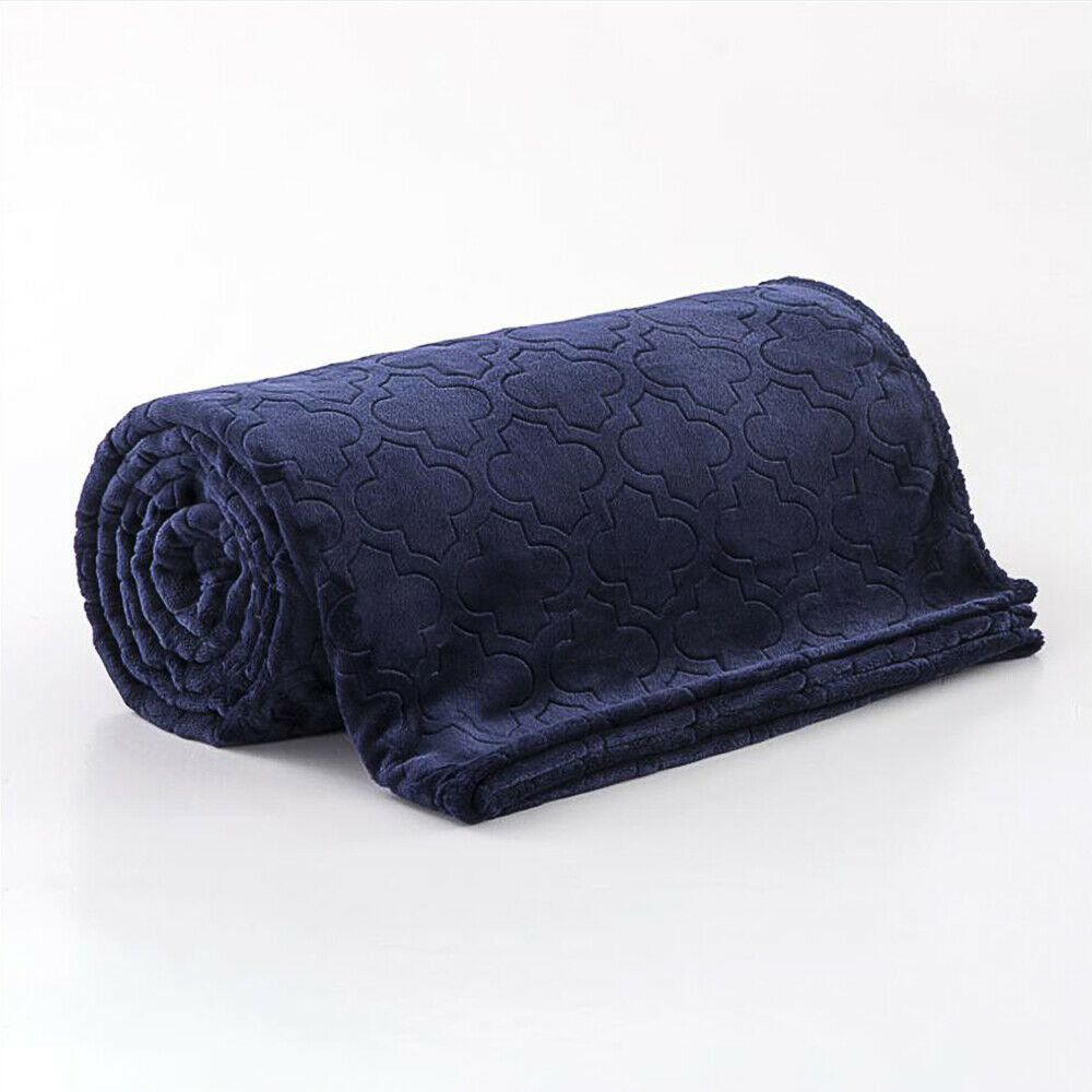 Fleece Throw Blanket Large Sofa Bed Thick Warm Faux Fur Mink Double & King Size