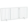 3 Panel Dog Gate Pet Cat Fence Safety Barrier Divider Freestanding Doorway White