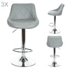 PACK OF 3 GREY MADRID GAS LIFT BAR STOOLS BREAKFAST KITCHEN BAR ETC NEW