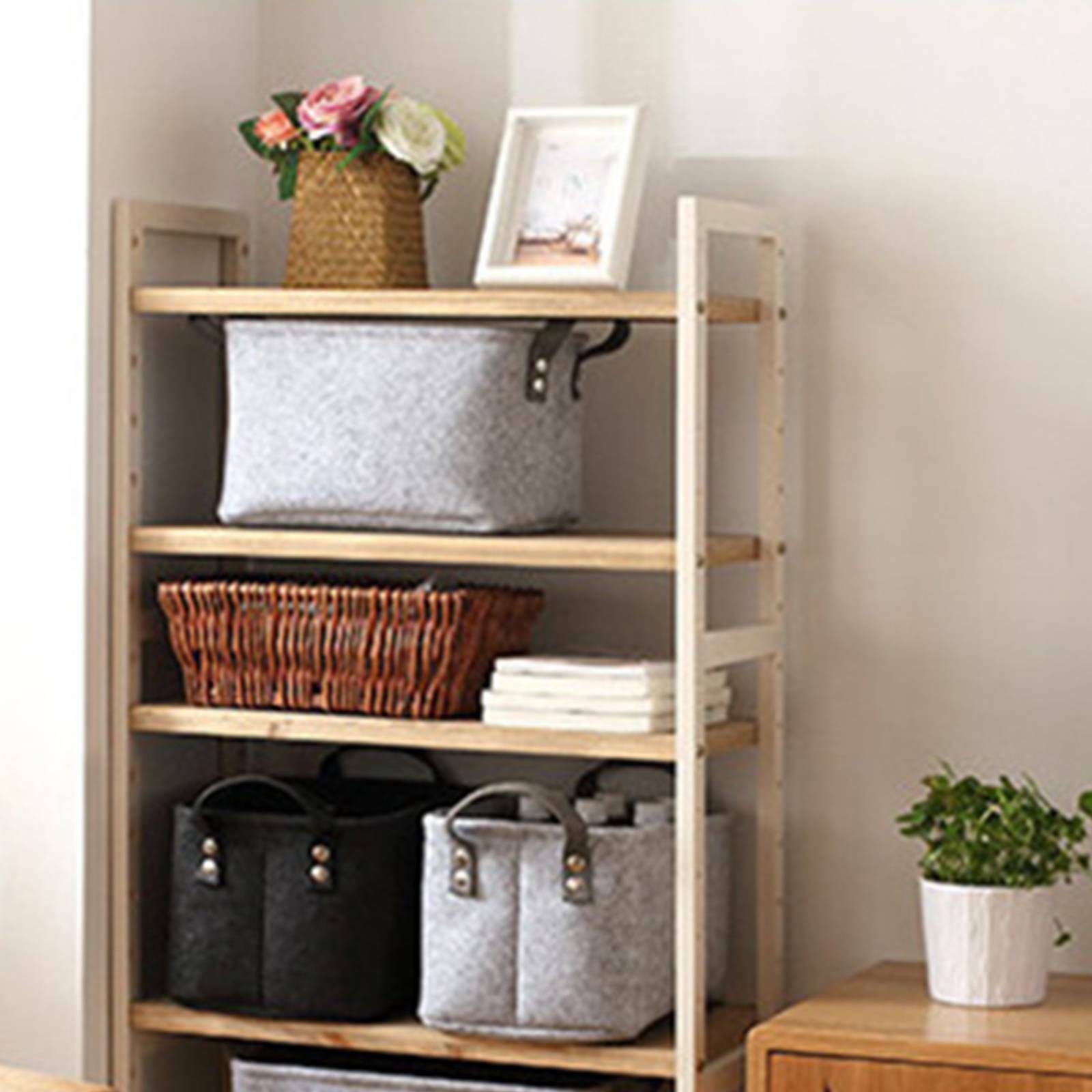 Toys Foldable Felt Storage Box Organiser Container Cosmetic Case Basket Desk UK