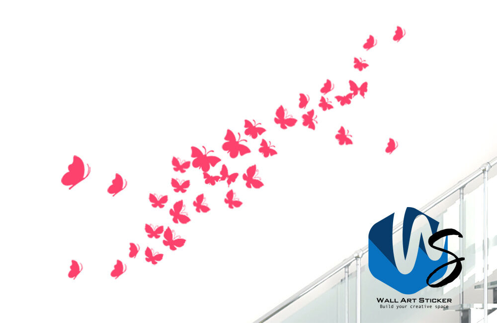 Various size Butterfly wall Art Stickers vinyl wall decals room for baby nursery