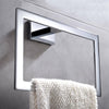 Modern Bathroom Square Towel Rack Towel Ring Holder Chrome Wall Mounted