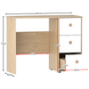 3 Drawer Computer Desk Dressing Vanity Table PC Home Workstation Study White