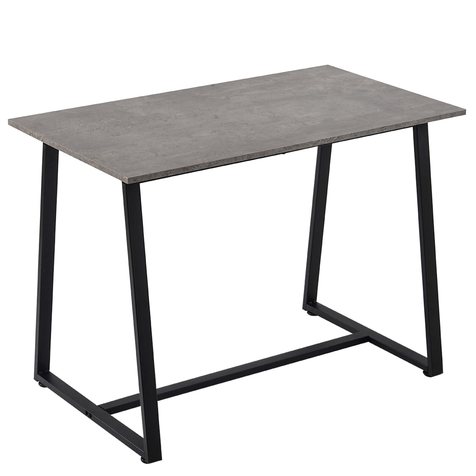 4-Seater Dining Table Set with 2 Benches Breakfast Kitchen Furniture Steel Frame