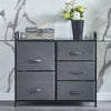 Dark Grey Fabric Cabinet Chest of Drawers Bedside Table Storage 2/3/4/5/7 Drawer