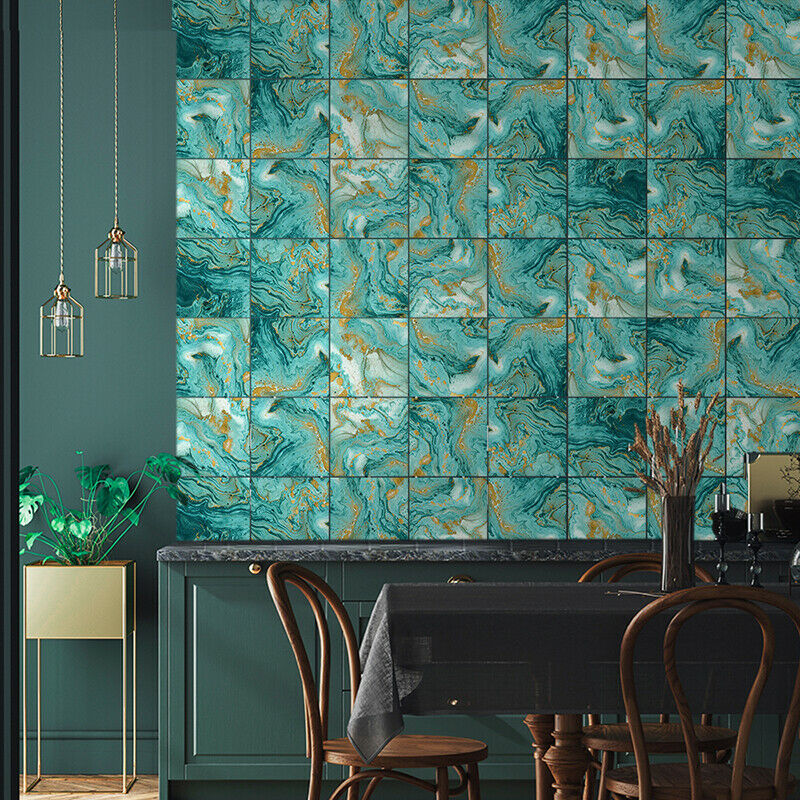 10-90X Mosaic Wall Tile Sticker Bathroom Kitchen Home Decal Decor Self Adhesive