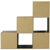 BLACK 6 CUBE MODULAR SQUARE STORAGE/SHELVING 3 TIER SHELF DISPLAY UNIT