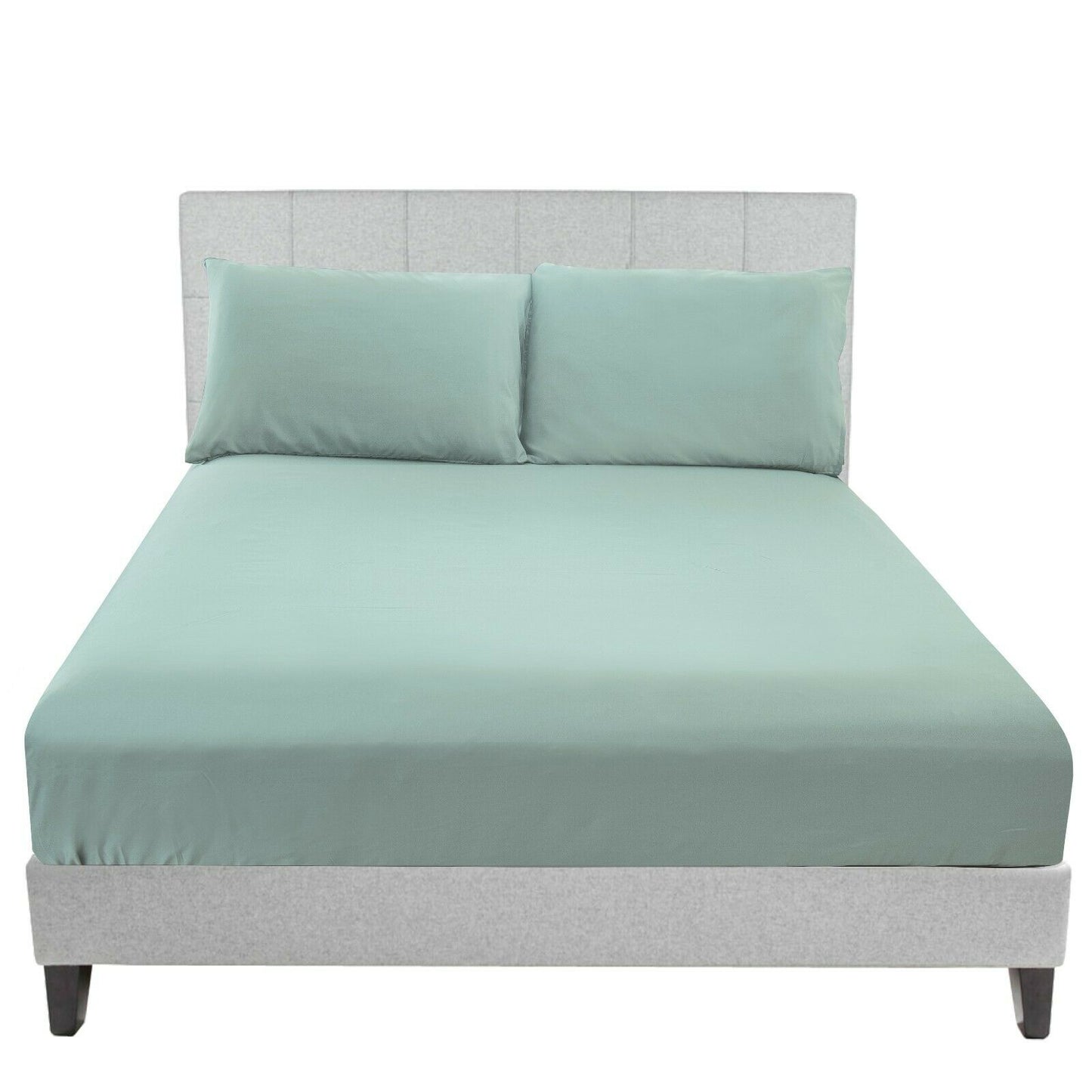 Plain Duvet Cover & Pillowcase Reversible Bedding Set or Fitted Sheet