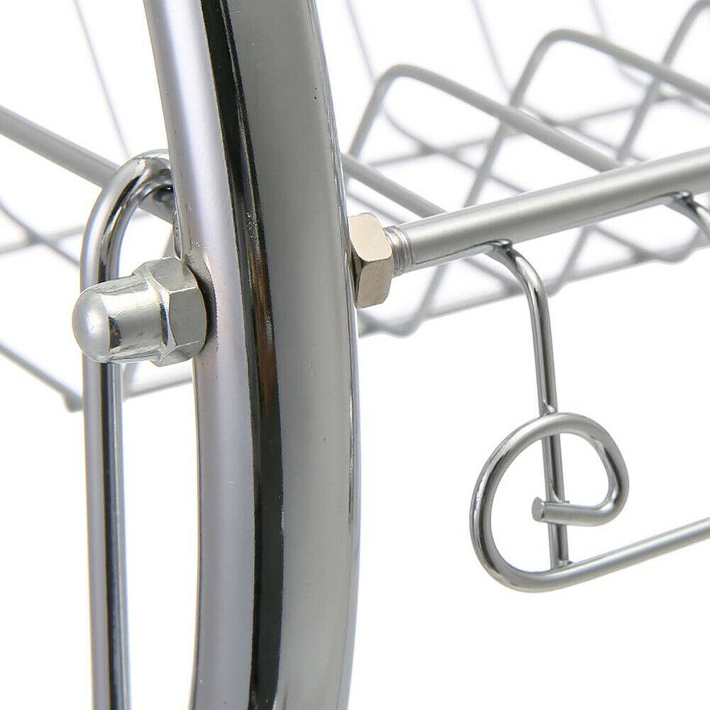 3 Tiers Stainless Steel Kitchen Dish Rack Cup Drying Drainer Tray Cutlery Holder