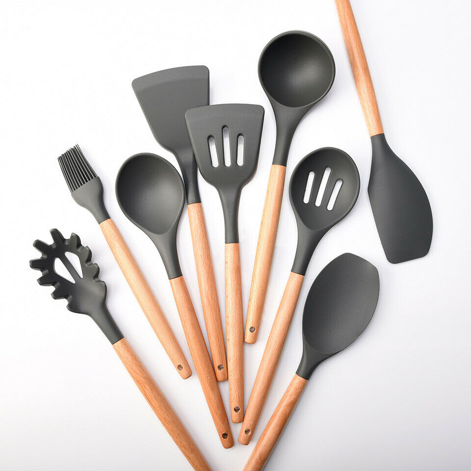 Kitchen Utensils For Cooking Baking Silicone Kitchen Utensil Set Stainless Tongs