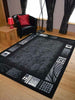 Modern Black Grey Rugs Mats Large Small Hallway Runners Big Floor Area Carpet