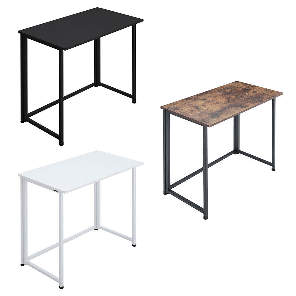 Black Computer Desk Study Table PC Laptop Workstation Home Office Furniture Wood