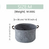 Grey Felt Storage Basket Bin with Handle Bedroom Closet Clothing Toy Storage UK