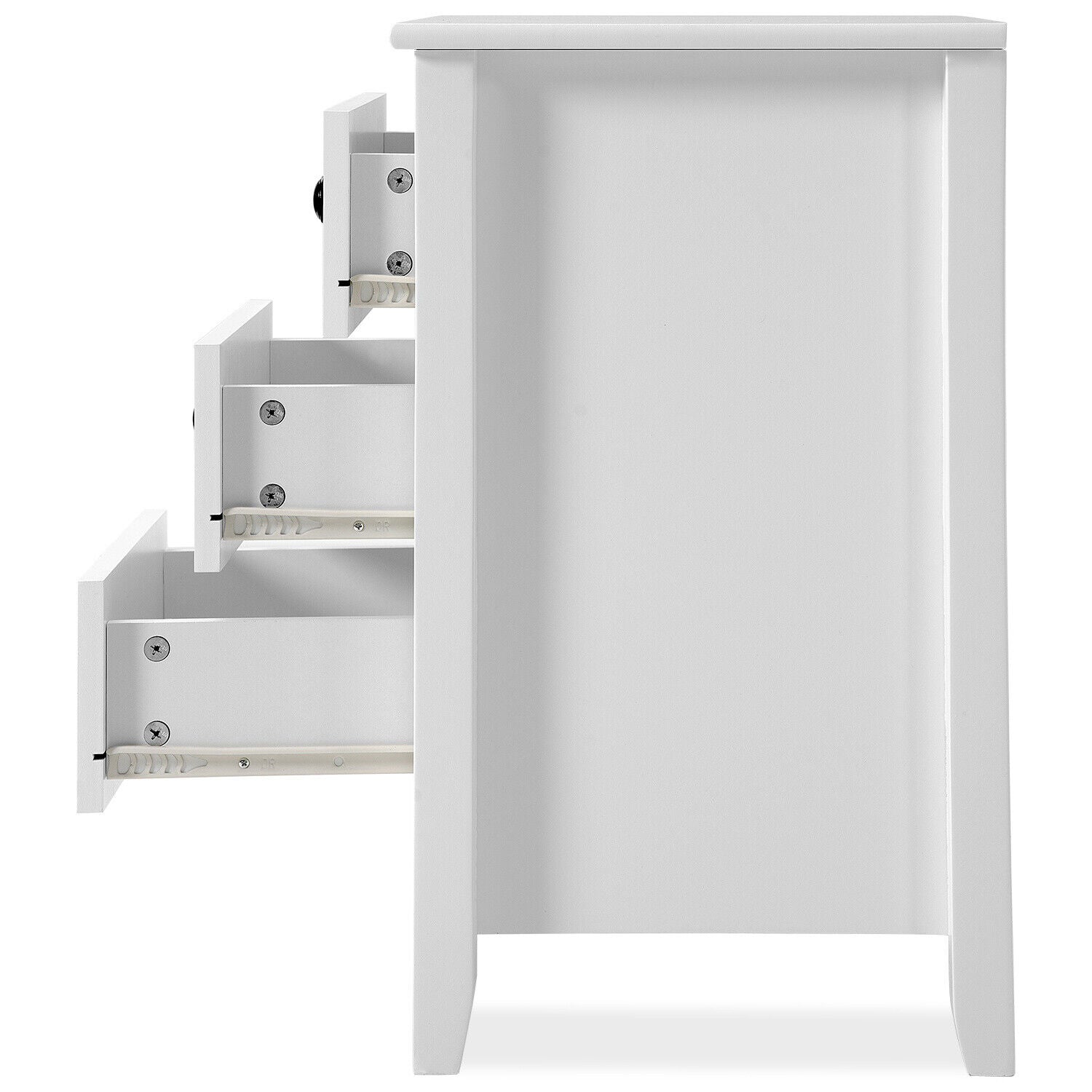 1/2x Modern 3 Drawer Chest of Drawers Bedside Table Nightstand Bedroom Furniture