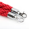 2pc Polished Steel Queue Rope Barrier Velvet Rope Stanchion Posts Stands 3 color