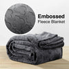 Heavy Snuggle Mink Throw Large Grey Double Bed Blanket Thick Warm Fleece Throw
