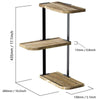 3-tier Corner Wall Shelf Storage Bookcase Display Shelves UK