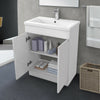 600mm Bathroom Vanity Unit Basin Sink Storage Floor Standing Cabinet Gloss White