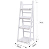 White Wooden Ladder Shelf 4 Tiers Plant Stand Folding Display Bookshelf Rack UK