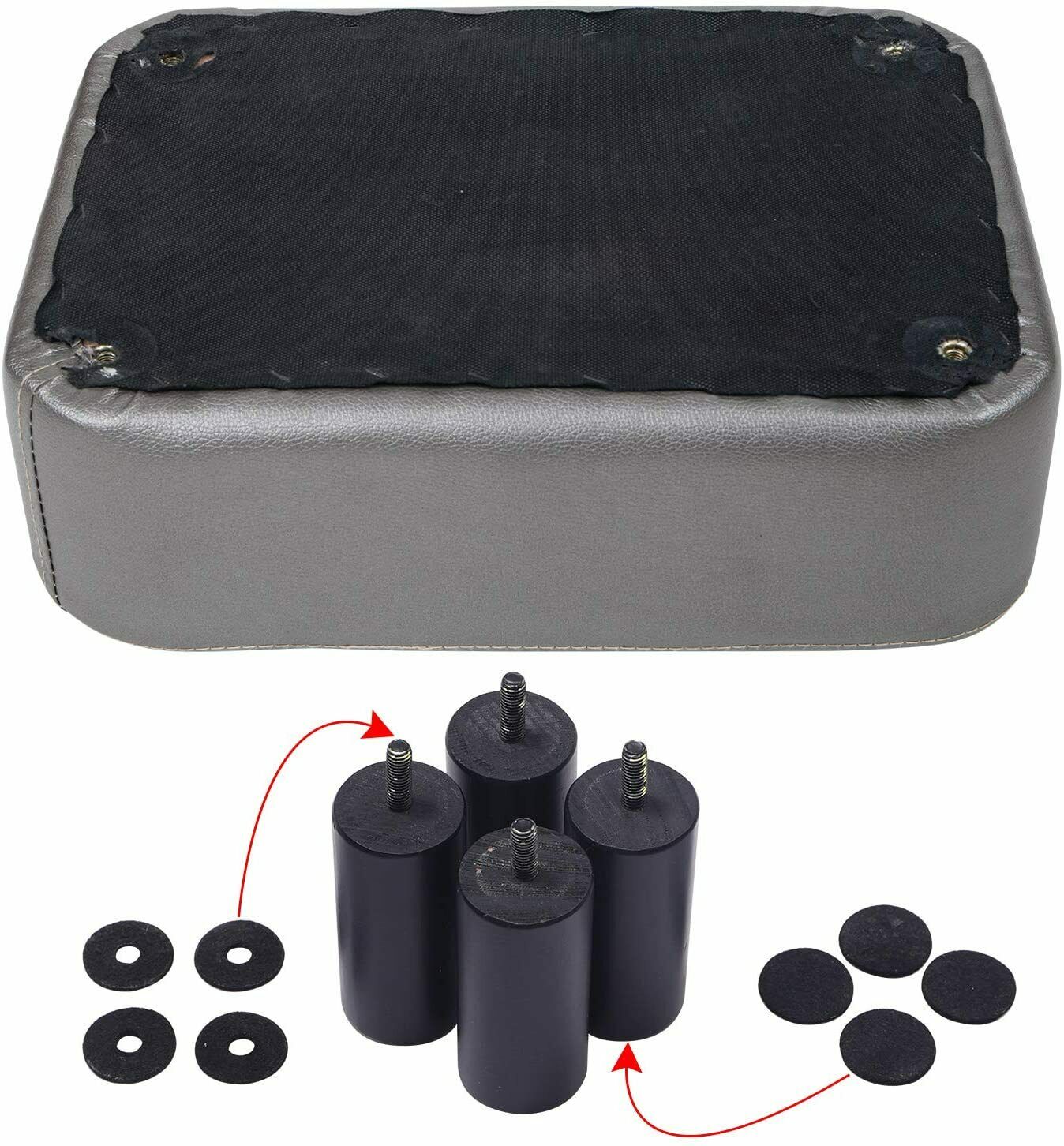 PU Leather Footstool Footrest Stool Pouffe Ottoman Footrest Gift for Parents