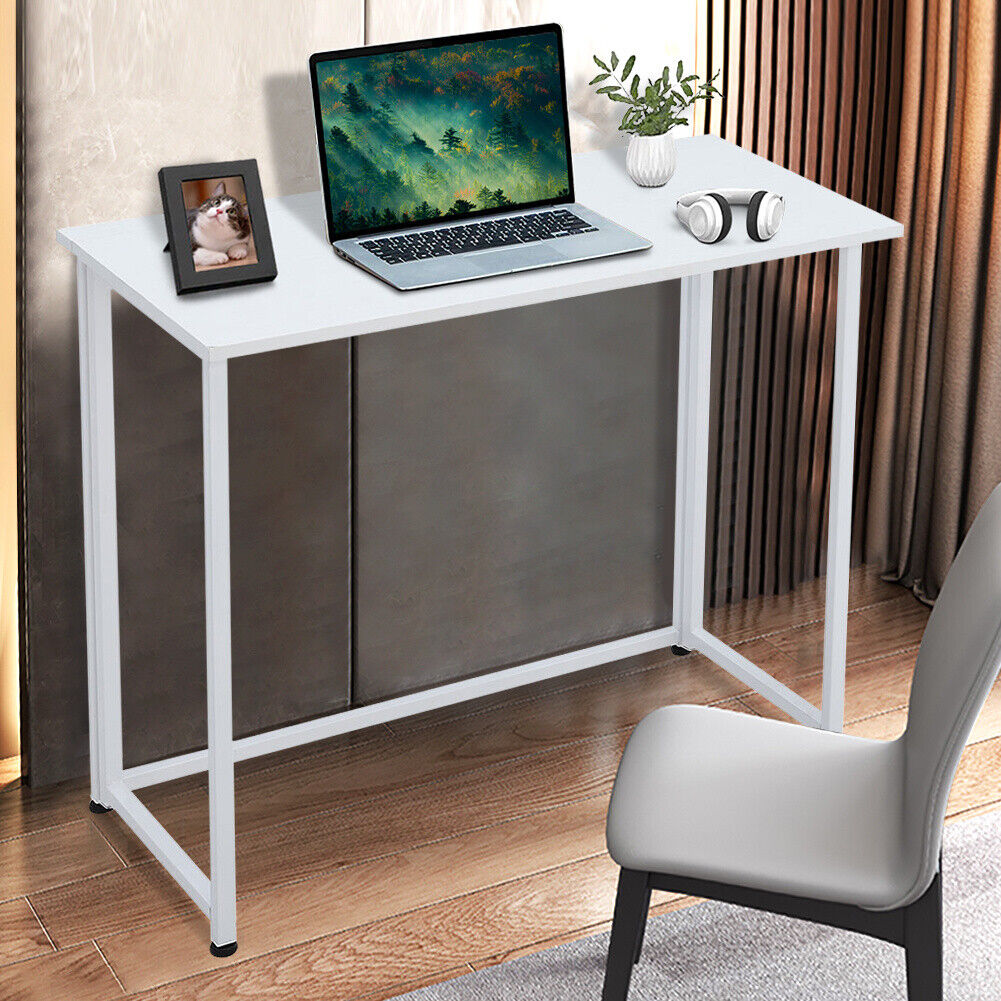 Black Computer Desk Study Table PC Laptop Workstation Home Office Furniture Wood