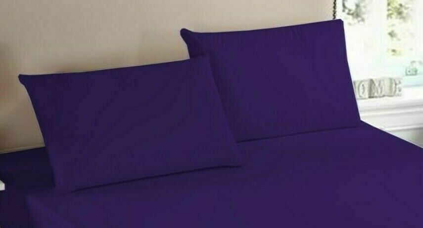 2X PILLOW CASE LUXURY CASES POLY COTTON HOUSEWIFE PAIR PACK BEDROOM PILLOW COVER