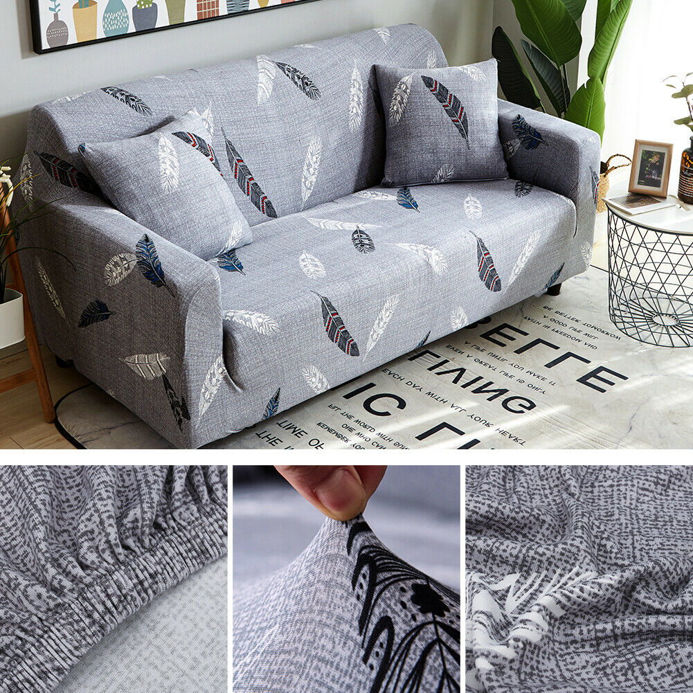 1/2/3 Seater Elastic Floral Sofa Covers Slipcover Settee Stretch Couch Protector