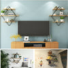 Floating Shelves Metal Wooden Wall Shelf Hanging Decorative Storage Display Rack