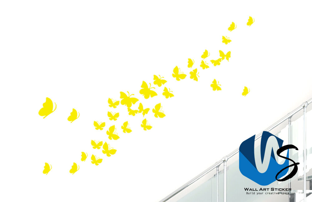 Various size Butterfly wall Art Stickers vinyl wall decals room for baby nursery