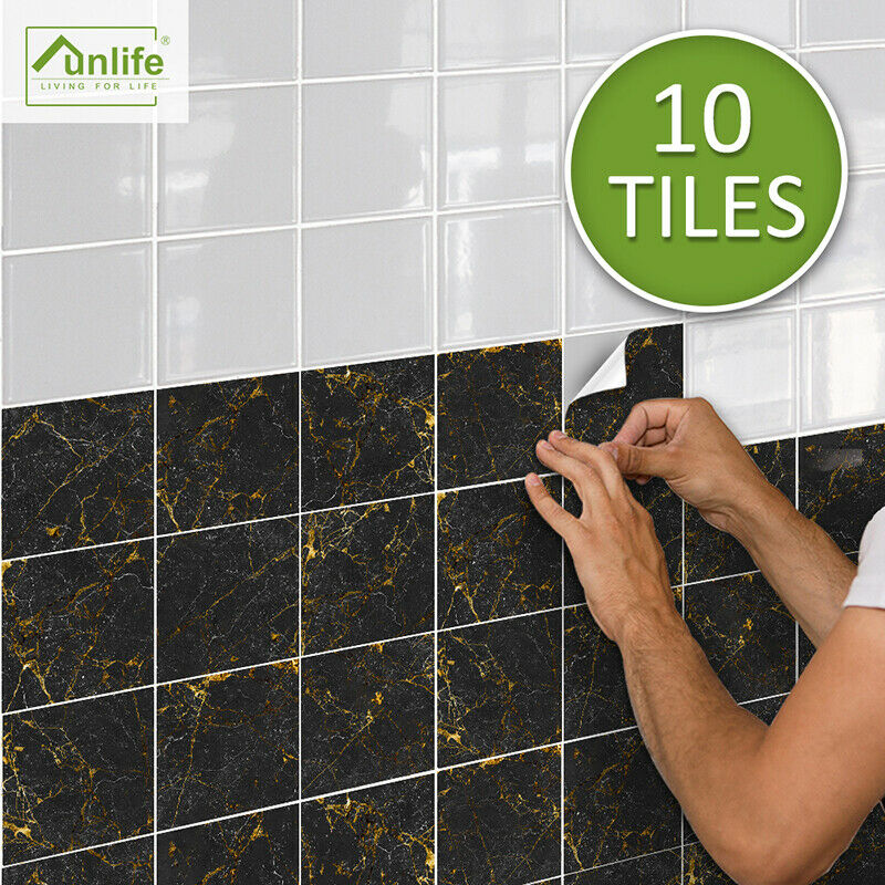 10-90X Mosaic Wall Tile Sticker Bathroom Kitchen Home Decal Decor Self Adhesive