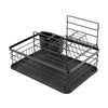 2 Tier Dish Drainer Kitchen Wire Cutlery Draining Holder Drip Plate Rack Tray