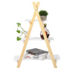3 Tier Ladder Shelf Storage Shelving Unit Bookcase Rack Plant Display Stand Wood
