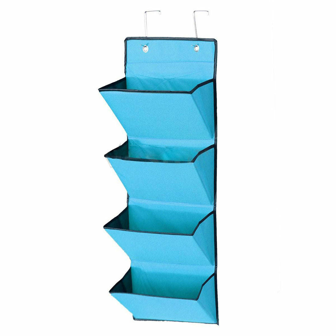 4 TIER OVER THE DOOR HANGING HOOKS ORGANISER STORAGE POCKETS WARDROBE UNIT