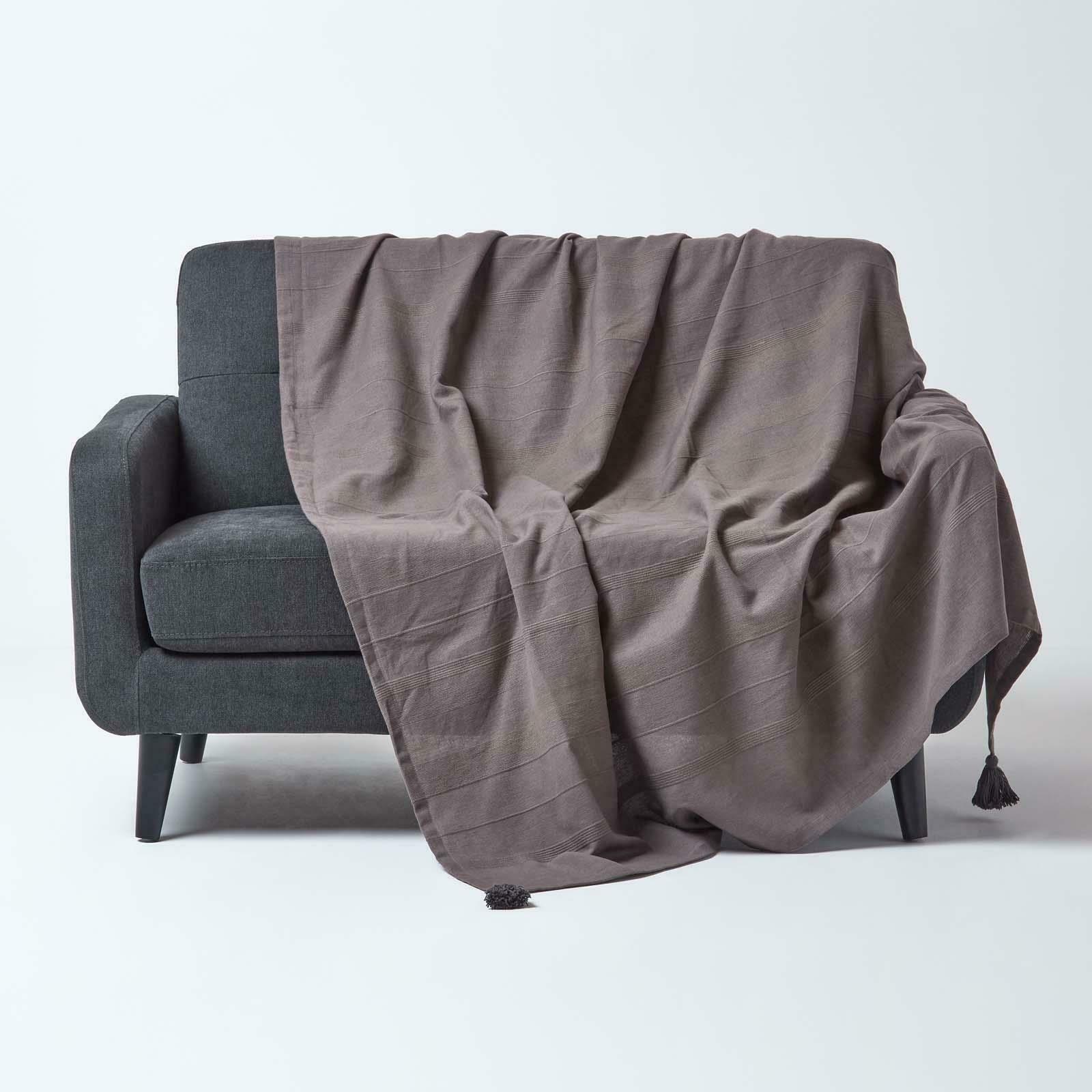 Extra Large Cotton Throws for Sofas Settee Bedspread Bed Covers Blankets