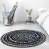 4 Sizes Round Non-slip Carpet Outdoor Floor Rug Mat Pads Geometric Acrylic