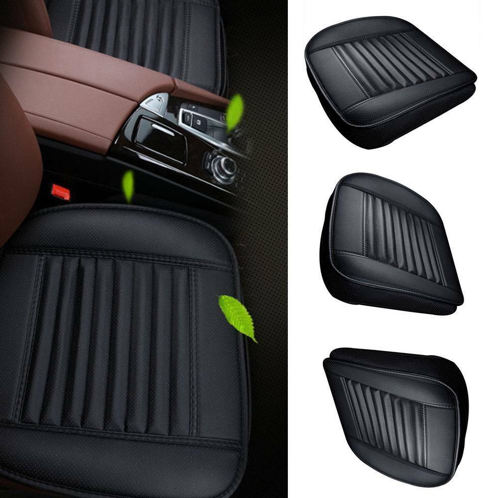 Breathable PU Leather Black Car Front Seat Cover Pad Mat for Auto Chair Cushion